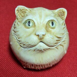 VTG Cass the Cat Roly Poly Box Figurine